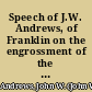 Speech of J.W. Andrews, of Franklin on the engrossment of the bill relating to fugitives from labor or service from other states.