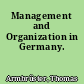 Management and Organization in Germany.