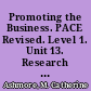 Promoting the Business. PACE Revised. Level 1. Unit 13. Research & Development Series No. 240AB13