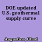 DOE updated U.S. geothermal supply curve