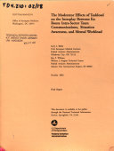 The moderator effects of taskload on the interplay between en route intra-sector team communications, situation awareness, and mental workload /