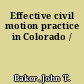 Effective civil motion practice in Colorado /