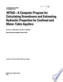 WTAQ, a computer program for calculating drawdowns and estimating hydraulic properties for confined and water-table aquifers /