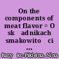 On the components of meat flavor = O składnikach smakowitości mięsa /