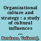Organizational culture and strategy : a study of cultural influences on the formulation of strategies, goals, and objectives in two companies /