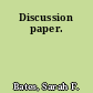Discussion paper.