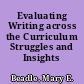 Evaluating Writing across the Curriculum Struggles and Insights /