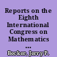 Reports on the Eighth International Congress on Mathematics Education (ICME-8) of Travel Grant Awardees