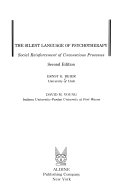 The silent language of psychotherapy : social reinforcement of unconscious processes /