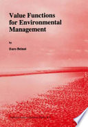 Value functions for environmental management /