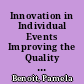 Innovation in Individual Events Improving the Quality of Judging /