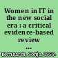 Women in IT in the new social era : a critical evidence-based review of gender inequality and the potential for change /