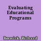 Evaluating Educational Programs