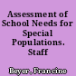 Assessment of School Needs for Special Populations. Staff Survey