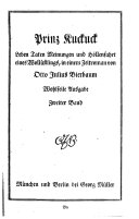 ...Prins Kuckuck. : Leben, Taten, Meinungen und Höllenfahrt eines Wollüstlings /