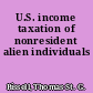 U.S. income taxation of nonresident alien individuals