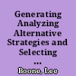 Generating Analyzing Alternative Strategies and Selecting Strategies. Systematic Planning Series for Local Education Agencies. Monograph Number 5 /