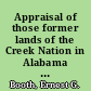 Appraisal of those former lands of the Creek Nation in Alabama located along the east central boundary of the state between the Coosa and Chattahoochee rivers comprising Royce area no. 172 /