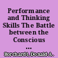 Performance and Thinking Skills The Battle between the Conscious and the Unconscious /