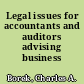 Legal issues for accountants and auditors advising business entities