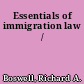 Essentials of immigration law /