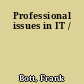 Professional issues in IT /