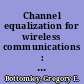Channel equalization for wireless communications : from concepts to detailed mathematics /
