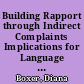 Building Rapport through Indirect Complaints Implications for Language Learning /