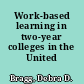 Work-based learning in two-year colleges in the United States
