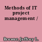 Methods of IT project management /