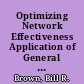 Optimizing Network Effectiveness Application of General Living Theory /