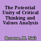 The Potential Unity of Critical Thinking and Values Analysis