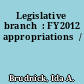 Legislative branch  : FY2012 appropriations  /