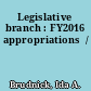 Legislative branch : FY2016 appropriations  /