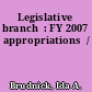Legislative branch  : FY 2007 appropriations  /
