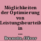 Möglichkeiten der Optimierung von Leistungsbeurteilung in der Schule /