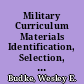 Military Curriculum Materials Identification, Selection, and Acquisition Strategies and Procedures
