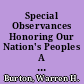 Special Observances Honoring Our Nation's Peoples A Generic Approach. Office for Equity Education's Multicultural Education Resource Series /