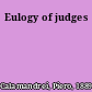 Eulogy of judges