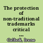 The protection of non-traditional trademarks critical perspectives /