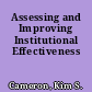 Assessing and Improving Institutional Effectiveness