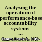 Analyzing the operation of performance-based accountability systems for public services