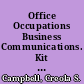 Office Occupations Business Communications. Kit No. 20. Instructor's Manual [and] Student Learning Activity Guide /