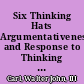 Six Thinking Hats Argumentativeness and Response to Thinking Model /