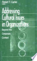 Addressing Cultural Issues in Organizations : Beyond the Corporate Context.