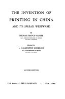 The invention of printing in China and its spread westward /