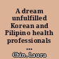 A dream unfulfilled Korean and Pilipino health professionals in California : a report prepared by the California Advisory Committee to the U.S. Commission on Civil Rights.