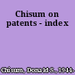 Chisum on patents - index