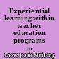 Experiential learning within teacher education programs : a qualitative approach to evaluating student teachers' learning and understanding its benefits /