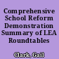 Comprehensive School Reform Demonstration Summary of LEA Roundtables /